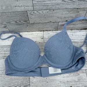 Aerie Real Sunnie Demi Push Up Blossom Lace Bra 32B